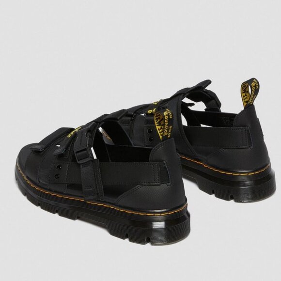 DR MARTENS AIRWAIR SANDALS LEATHER PEARSON SZ 5.5 TRACT OUTSOLE TOUGH ICONIC - Picture 3 of 16